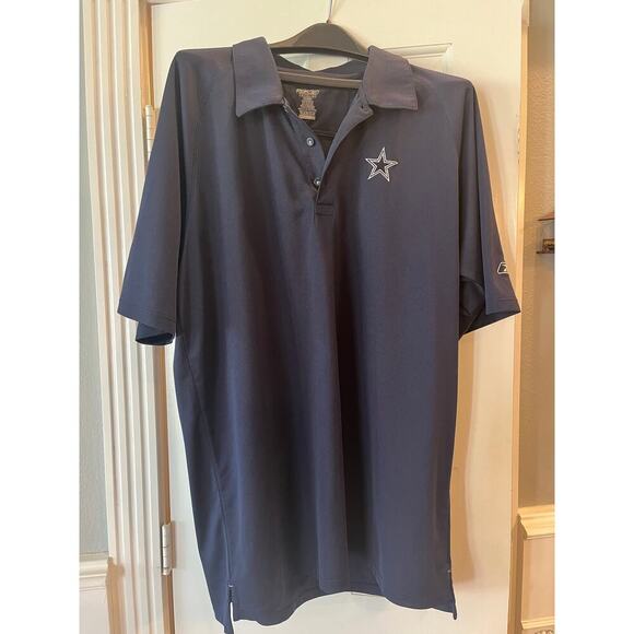 Reebok Dallas Cowboys Blue Polo Men XL NFL Football Tailgate Sunday Game Day - Picture 1 of 14